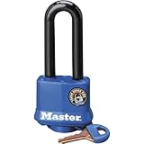 Master Lock 312DLH Laminated Steel Pin Tumbler Padlock, Blue by Master Lock