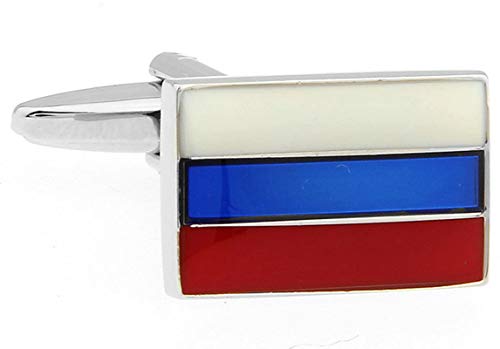 Daesar Mancuernillas para Hombre con Bandera Rusa miniatura 3