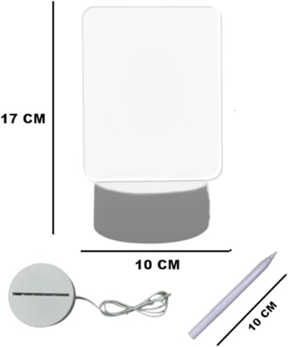 Luminária de Mesa LED USB com Tela para Escrever e Caneta - Decoração Criativa para Todos os Ambient