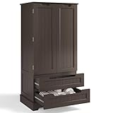 Blishom Credenza Armadio Sideboard Cucina con 2 Doppie Porte e 2 Cassetti, con Ripiani Reg...