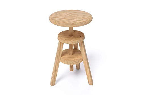 ABC MEUBLES - Tabouret à vis en Bois - S019 - Bru Cover