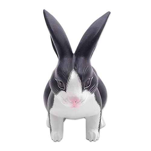 Novica Inquisitive Dutch Rabbit Wood Sculpture #TOP4