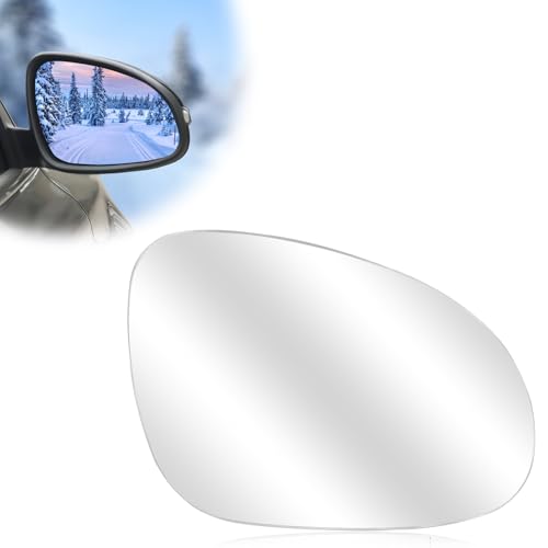 Passenger Right Side Heated Mirror Glass Replacement for VW Jetta Rabbit Passat GTI R32, Side Mirror Glass With Rear Holder