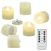 Flameless Candles with Remote Tealight LED Candles Tea Lights Votive Candle with Timer - Unscented Outdoor Flickering Warm White Flame Fake Candles - Battery Operated Candles 200 Hours - 6 Set x 1.3"