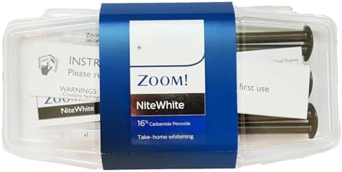 Zoom Teeth Whitening Gel, 16% ACP Formula, 3 Syringes Nite White,...
