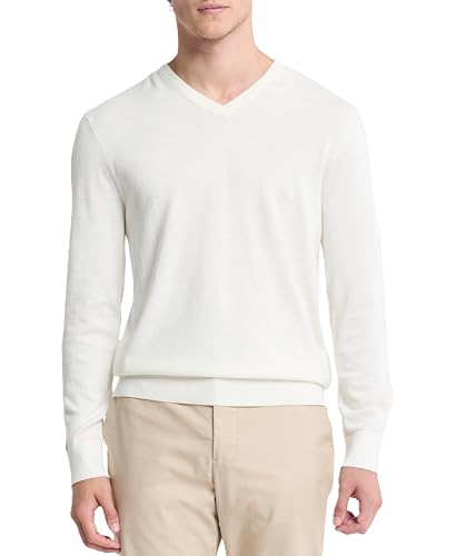 Calvin Klein Men's Extra Fine Merino Wool Blend V-Neck Sweater