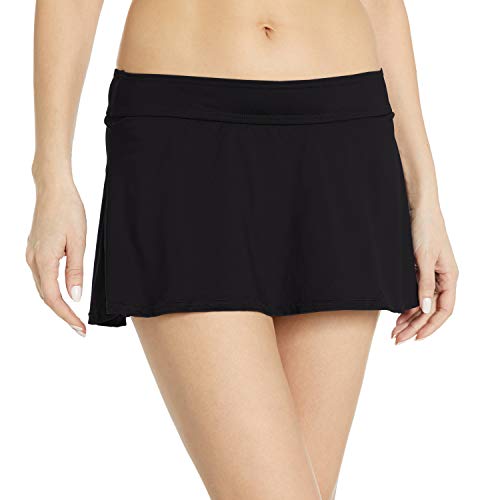 Anne Cole Women's Color Blast Solids Rock Swim Skirt Bottom, Black, X-Large #TOP23