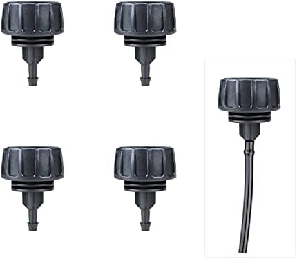 Cwdew 1/4 Inch Drip Irrigation Tubing to 3/4 Inch Garden Faucet Adapter 4PCS Water Drip Hose Adapter Connectors Drip Irrigation Fitting Parts with Washers