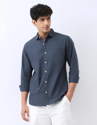 Image of Urbano Fashion Men's Cotton Full Sleeve Regular Fit Casual Solid Shirt