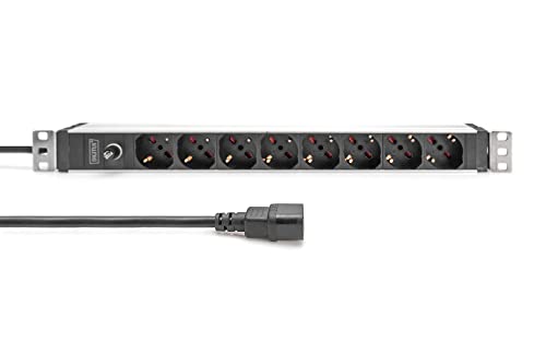 Regleta Digitus de 8 tomas italianas con cable de 2 metros e IEC C14 6