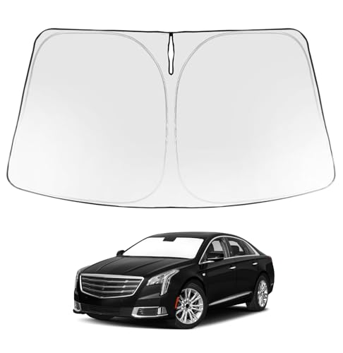 Image of Proadsy 2026 Upgrade Windshield Sun Shade Custom Fit 2013-2019 XTS Foldable Front Sunshade Protector Sun Visor Blocks UV Rays Keep Car Cooler