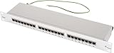 Telegärtner Patch Panel Cat. 5e 24-Port geschirmt, Patch Panel Cat. 5e 24-Port geschirmt mit Abdeckung