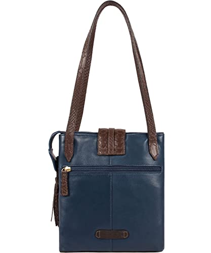 Hidesign womens EE SILVIA I Large M Blue Brown Shoulder Bag 3 31a8IEOs3QL. SL500