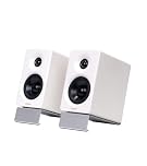 Edifier M60 Compact Desktop Speakers 2.0: Bluetooth 5.3, 66W RMS, Hi-Res Wireless Audio, LDAC, 3” Mid Bass & 1” Tweeter, USB-C/AUX Inputs, Multimedia Speaker with Stands for PC Gaming & Music – White