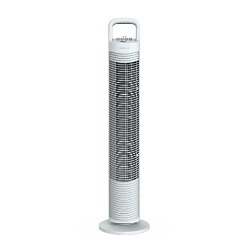 Newlux - Ventilador de Torre sin Aspas W80 (45W) 3 Velocidades, Oscilación 70º, Temporizador 120 min y Diseño Compacto. Ventilador de Pie con Motor de Cobre y Asa Transporte. Sin Instalación (Azul)
