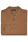 Banana Republic Mens 776571 Merino Wool Long Sleeve Polo Sweater, (Large, Camel Brown)