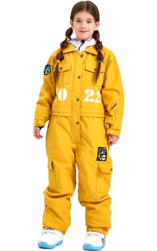Boys Girls Winter Warm Waterproof Windproof Ski Suit Insulated Jumpsuit Overalls Winter Snowsuits