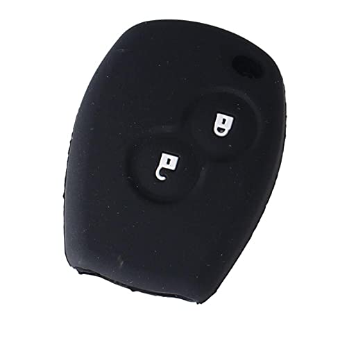 Happyit Car Key Case Cover Silicone for Renault 2 buttons Kangoo Scenic Megane Sandero Captur Twingo Modus Remote Control Cover (black) - Image 4