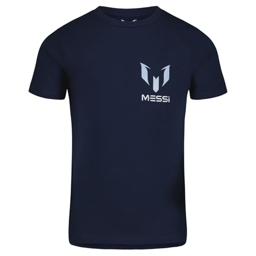 Image of Messi Boys' Lifestyle Short Sleeve T-Shirt, Slim-fit Graphic Tee, Cotton Blend Fabric