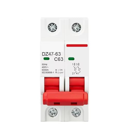 Disjoncteur 2P DZ47 de type C 40A pour stopper les pannes électriques de surcharge 230V