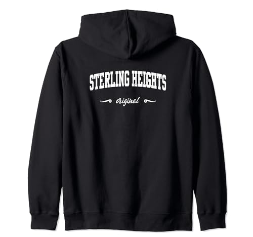 Diseño Universitario De Sterling Heights Michigan Sudadera con Capucha
