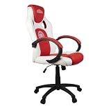 Konix My Hero Academia Chaise fauteuil junior pour bureau PC gaming - Inclinaison 15° - Cuir polyuréthane lisse - Rouge et blanc