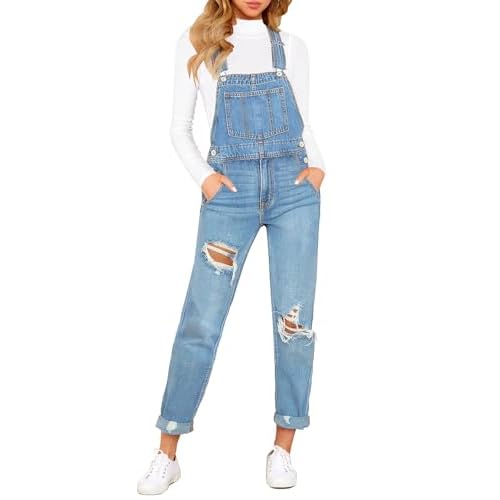 luvamia Women's Denim Bib Overalls - Adjustable
