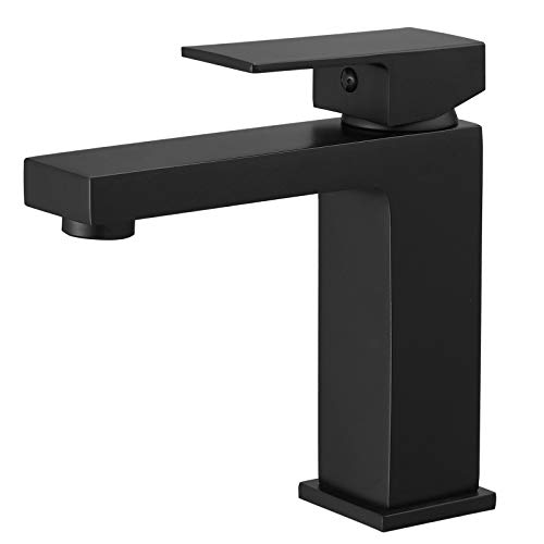 GIMILI Black Bathroom Faucet,Single Handle Bathroom Sink Faucet,Single Hole Bathroom Vanity Faucet Bathroom Sink Faucet