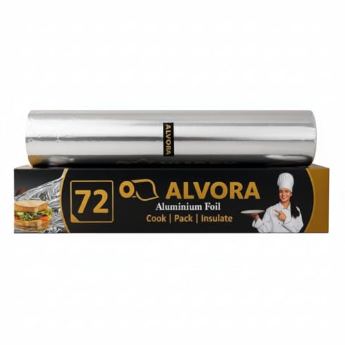 Image of Aluminium Foil Paper 72 Guaranteed Heavy Duty Durable Kitchen Foil Roll for Cooking Baking Grilling Packing and Insulating Food Safe High Quality Food Wrap Use (72)