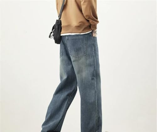 Men's Winter Jeans Thick Cotton Denim Pants Loose Wide Leg Straight Casual Trousers Warm Plus Size Clothing2