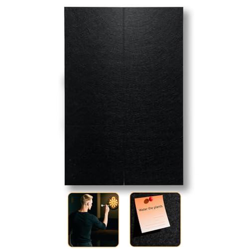 Universal Dart Board Wall Protectors Cork Dartboard Wall Protector Bulletin Board Alternative Felt Wall Tiles with Removable Adhesive 35 H X 23 W X 0.47 Thickness