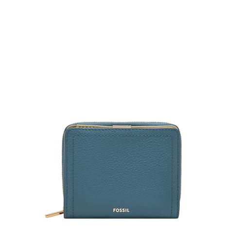 Image of Fossil Leather Women Logan Blue Wallet SL7923106