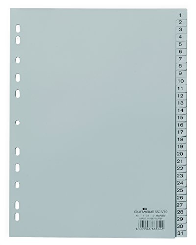 Intercalaires A4 Durable 1-31 fini les papiers perdus au bureau