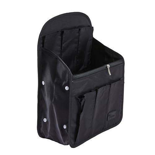 Periea Backpack Organiser Insert 'Gwen' - Rucksack Organizer with 13 Compartments (Black, Large)