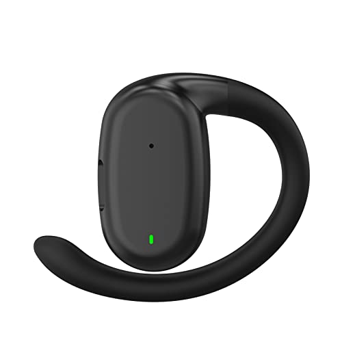 Loluka Black Single Wireless Earbuds With Earhook Open Ear Headphone Ear Clip Bluetooth Wireless 5.3 Open Ear Waterproof Earbud & In-Ear Headphones For Sports,Working #TOP28