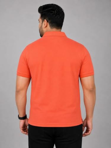 Image of INKKR Plus Size Solid Men's Polo Neck T-Shirt
