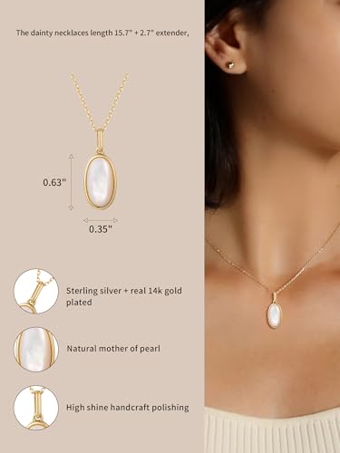S.Leaf Shell Necklace for Women Sterling Silver Shell Pendant Minimalism Round I Heart I Square I Oval Mother of Pearl Necklace for Women4