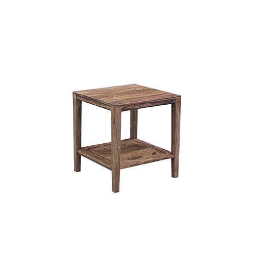 Hawthorne Collections Modern Wood End Table in Natural Honey Brown