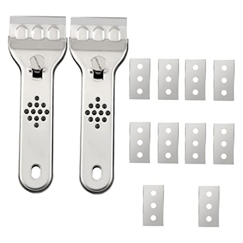 HOLIDYOYO 1juego Rascador De Limpieza Multifuncional De Acero Inoxidable De Cuchillas De Repuesto Para Cocina y Baño Elimina Manchas y Residuos Difíciles