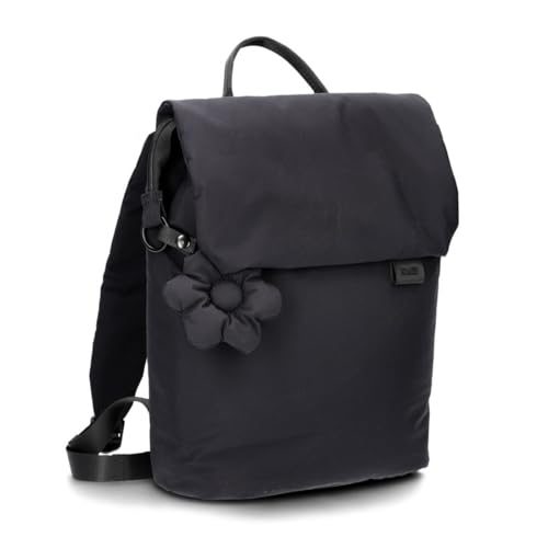 Zwei Damen Puffer City-Rucksack HANNAH HAR13 mit 7 Liter Volumen, Reißverschlussfächern, gepolstertem Trennfach, recyceltes Polyester, wasserabweisend (off-white) (black)