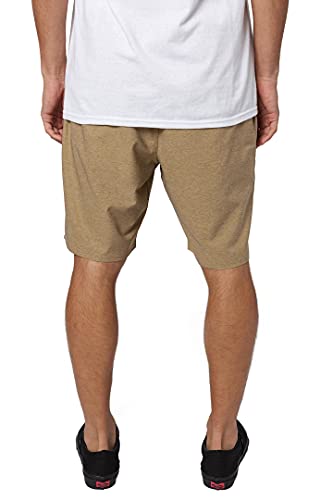 Mens Drifter Heather Hybrid Shorts, Dark Khaki, 303