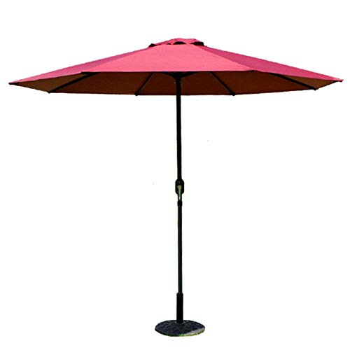 Parasol de terrasse anti-UV bordeaux pour ombrager une table