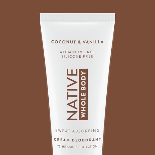 Image of Native Whole Body Deodorant Cream Contains Naturally Derived Ingredients, Deodorant for Women & Men | 72 Hour Odor Protection, Aluminum Free with Coconut Oil and Shea Butter | Coconut & Vanilla