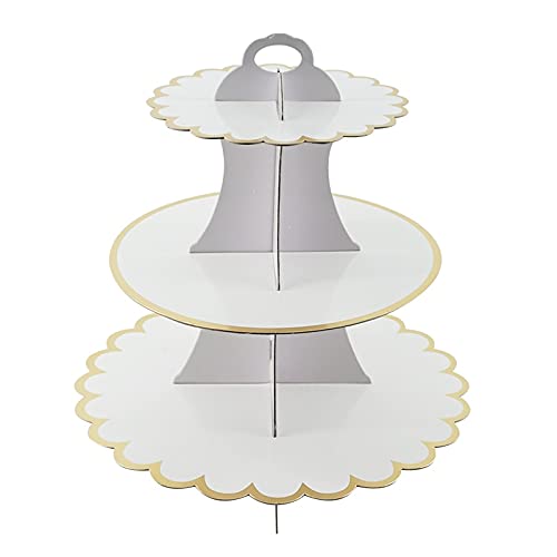 cake decorating stand 3-Layer Paper Bronzing Cake Stand Birthday Party Wedding Cake Decoration DIY Paper Craft Dessert Display Stand Cake Tools cake stand (Color : 6)