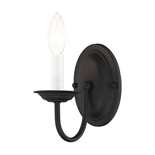 Livex Lighting 4151-04 Home Basics 1 Light Black Wall Sconce cover