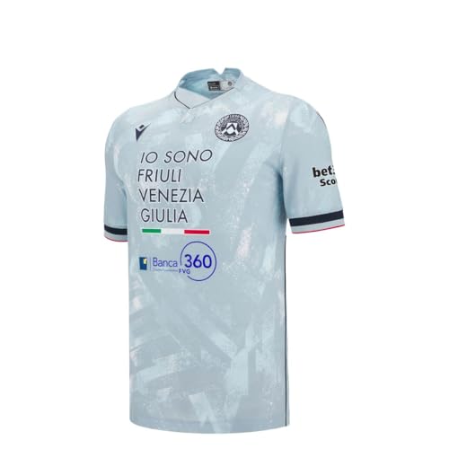 Camiseta Udinese Calcio Macron con tejido técnico transpirable y escudo bordado de adulto