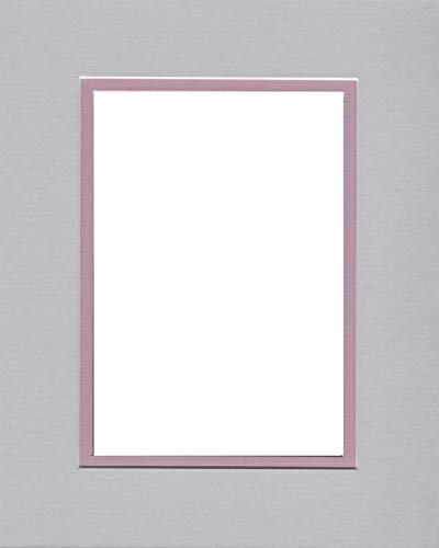 20x24 Double Acid Free White Core Picture Mats Cut for 16x20 Pictures in Nantucket Grey and Lavender-image-28