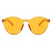 Armear Oversized One Piece Rimless Tinted Sunglasses Clear Colored Lenses (Orange, 58)