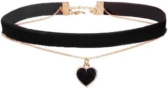 MOMOCAT Heart Necklace Adjustable Red Choker Classic Collar Necklaces for Women and Girls Velvet Chocker Necklace - Image 2