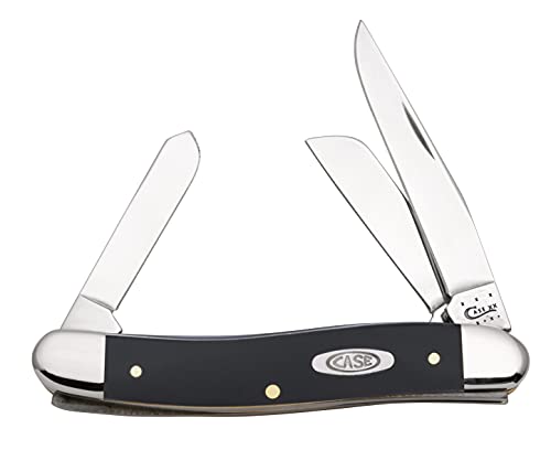 Case XX WR Pocket Knife Black Synthetic Carbon Steel Medium Stockman Item #22351 - (2318 CS) - Length Closed: 3 5/8 Inches